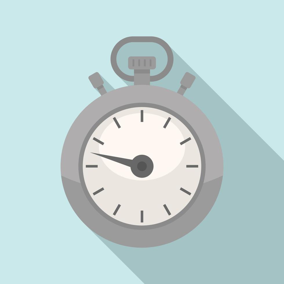 Countdown timer icon flat vector. Stopwatch clock vector