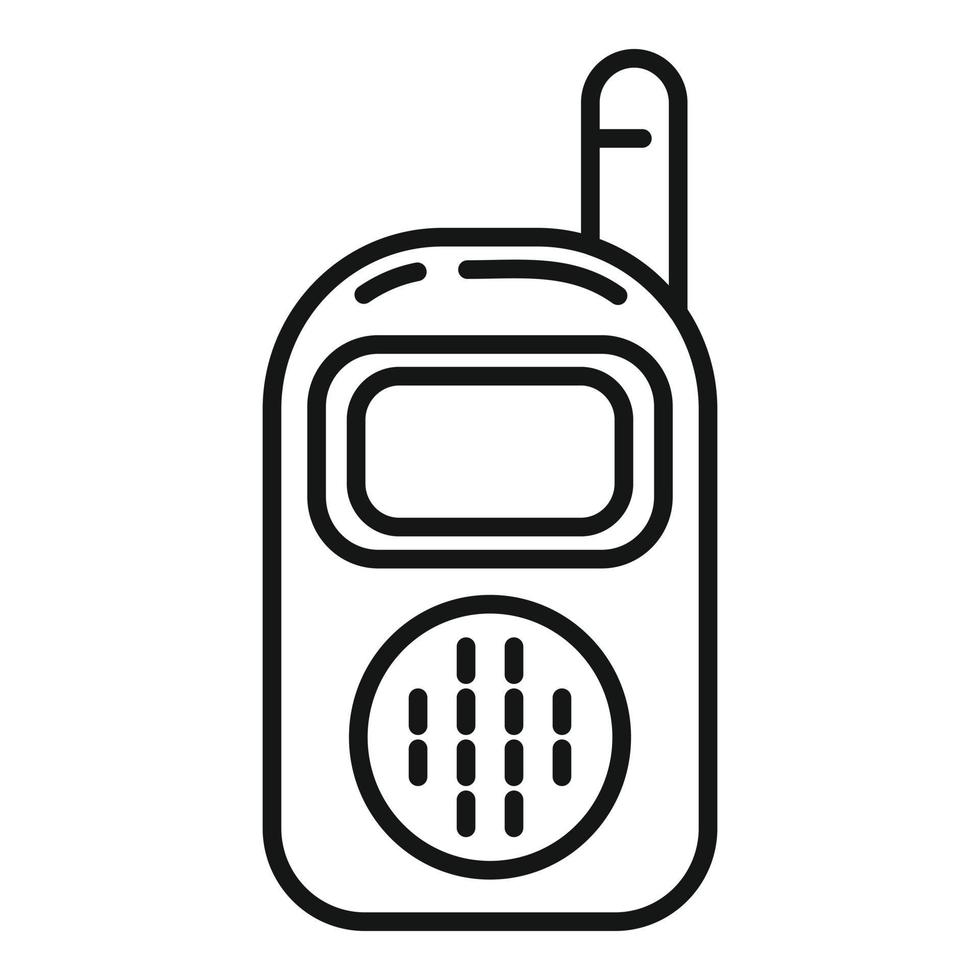 vector de contorno de icono de monitor de bebé de radio. juguete sonajero