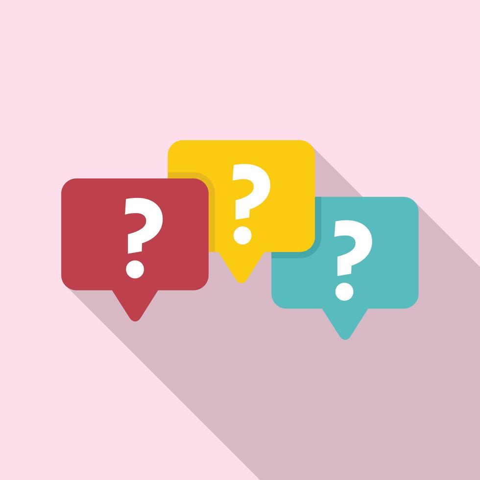 Chat request icon flat vector. Online form vector
