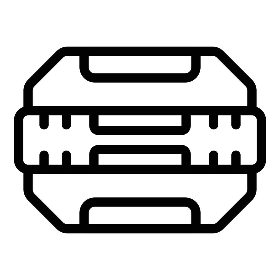 Container lunch box icon outline vector. School meal vector