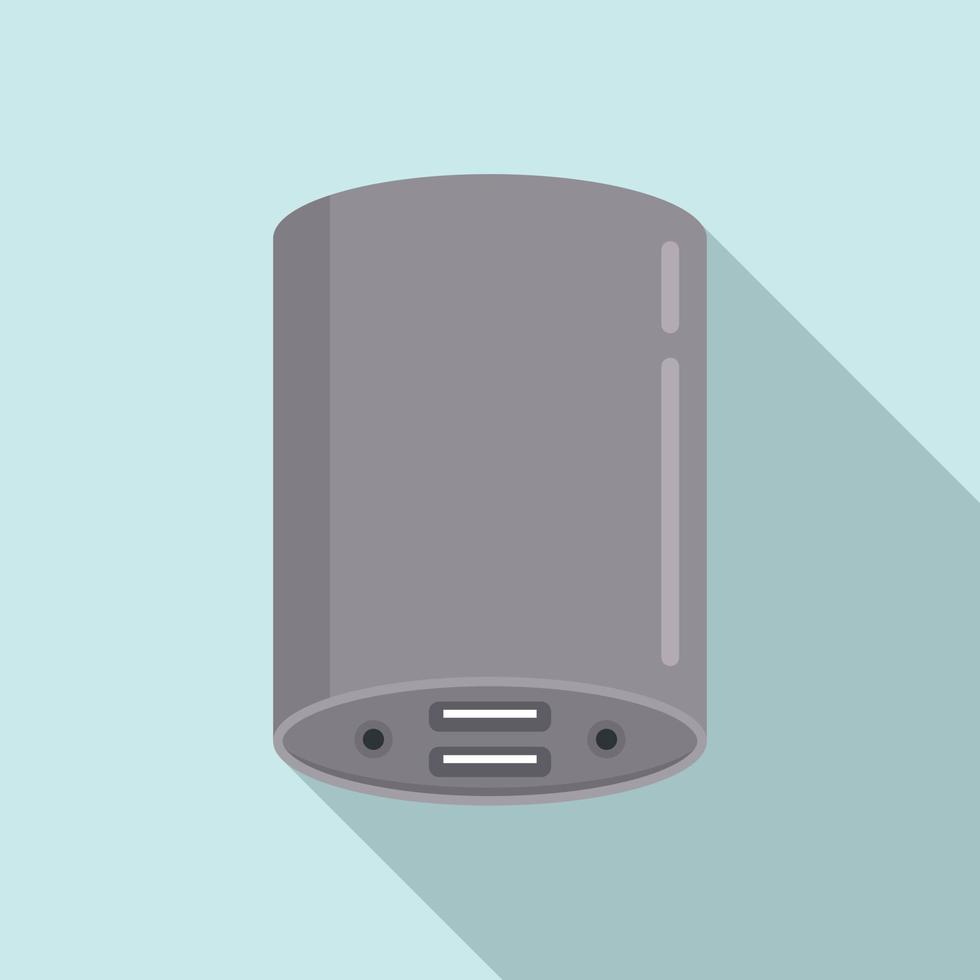 vector plano del icono del cargador del banco de energía. batería del teléfono