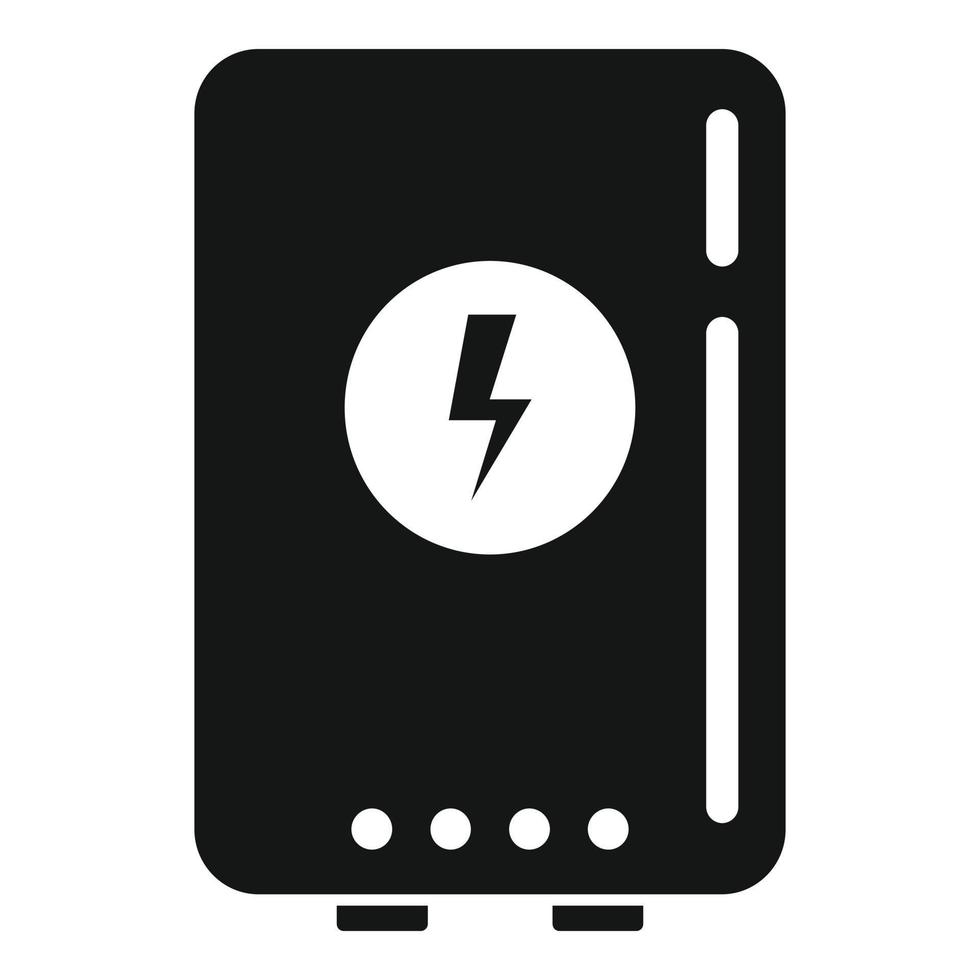 vector simple de icono de carga inalámbrica powerbank. Banco de energía