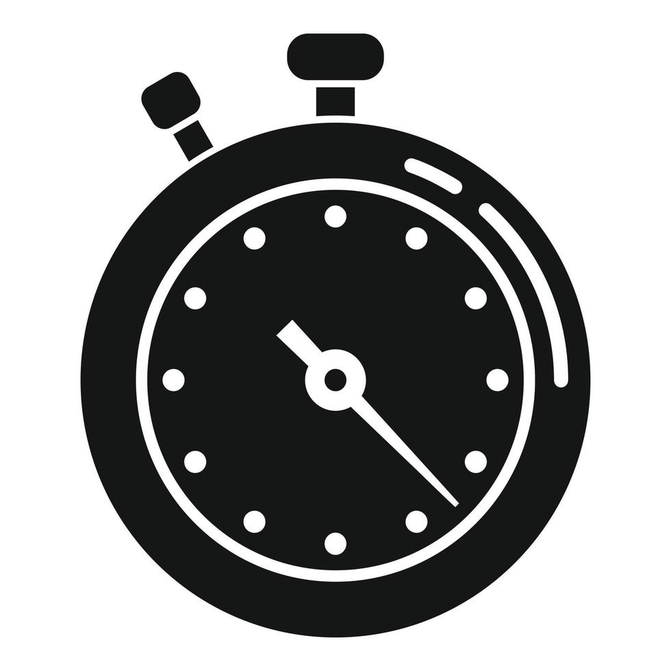 Stop watch icon simple vector. Timer clock vector