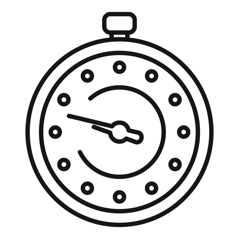 Sport stopwatch icon outline vector. Stop timer vector