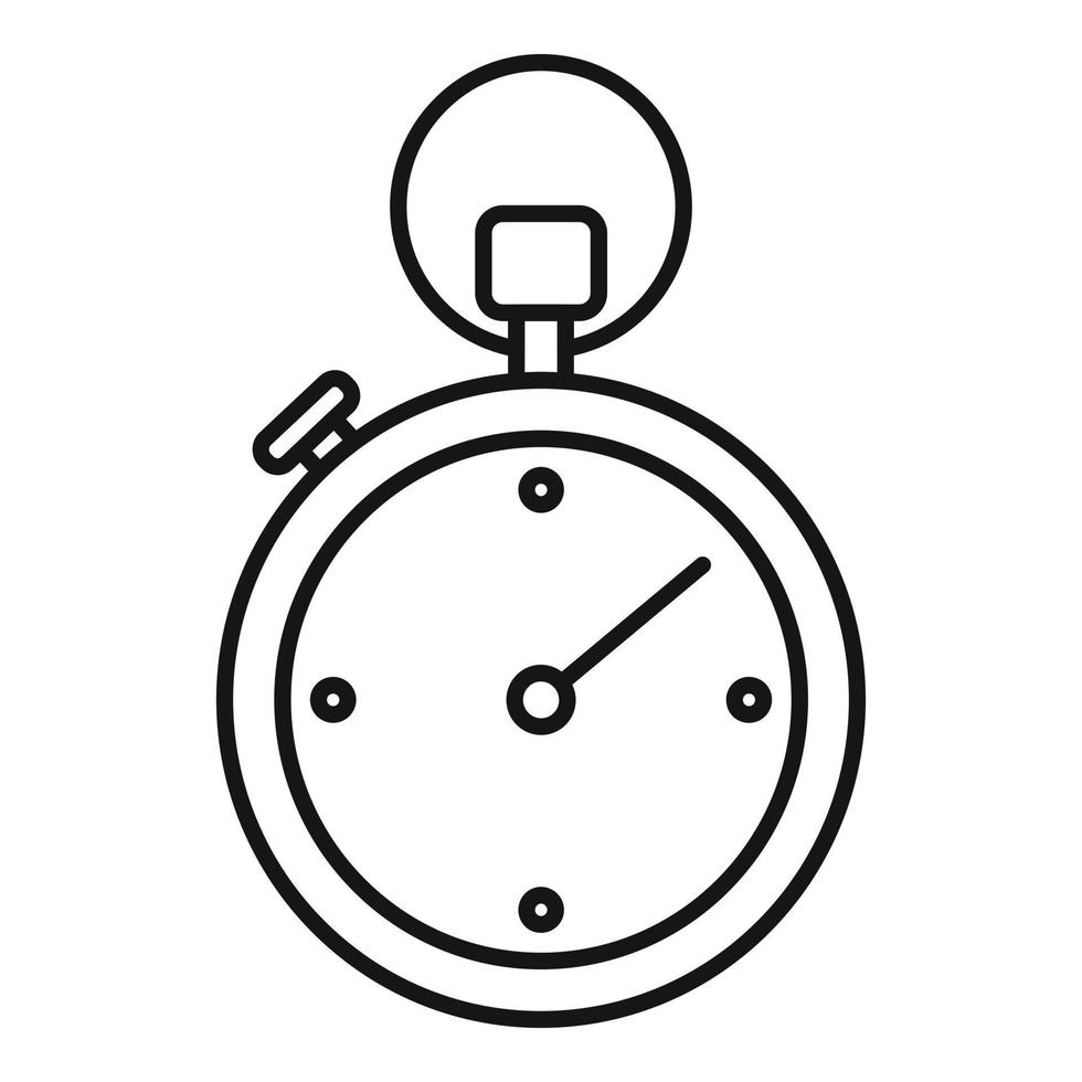 Stopwatch interval icon outline vector. Stop clock 15109547 Vector Art
