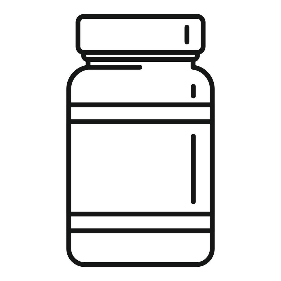 Probiotic pills icon outline vector. Lactobacillus bacteria vector