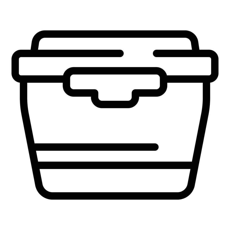 Snack icon outline vector. Lunch box vector