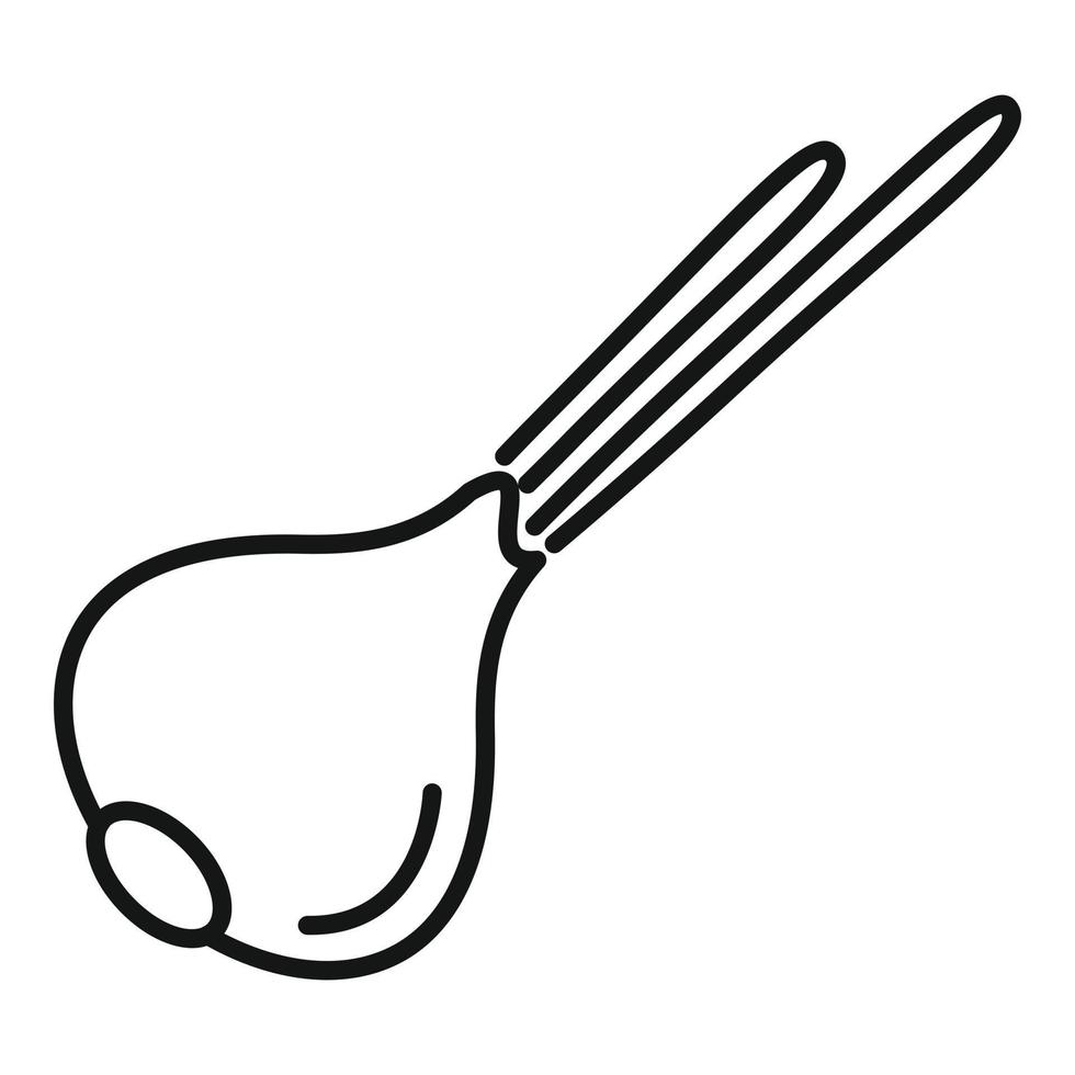 Wild chive icon outline vector. Chinese onion vector