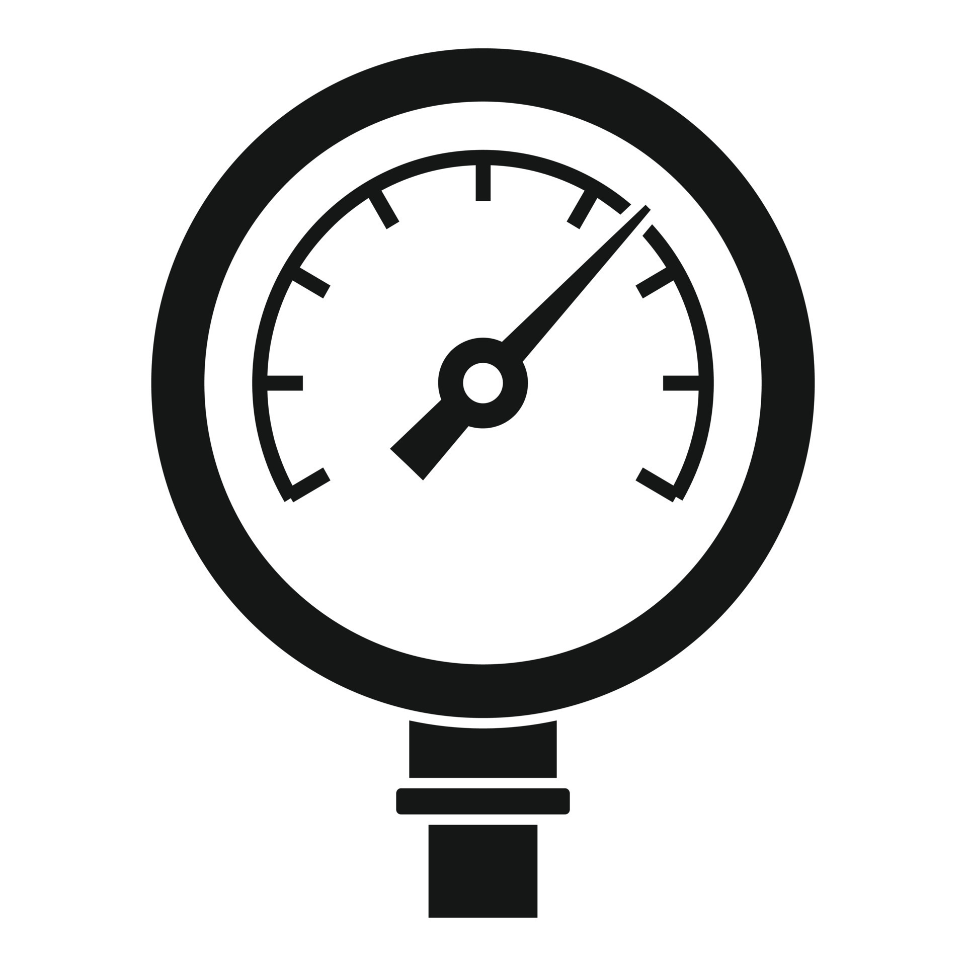 medir el icono del manómetro vector simple. presion del gas 15109627