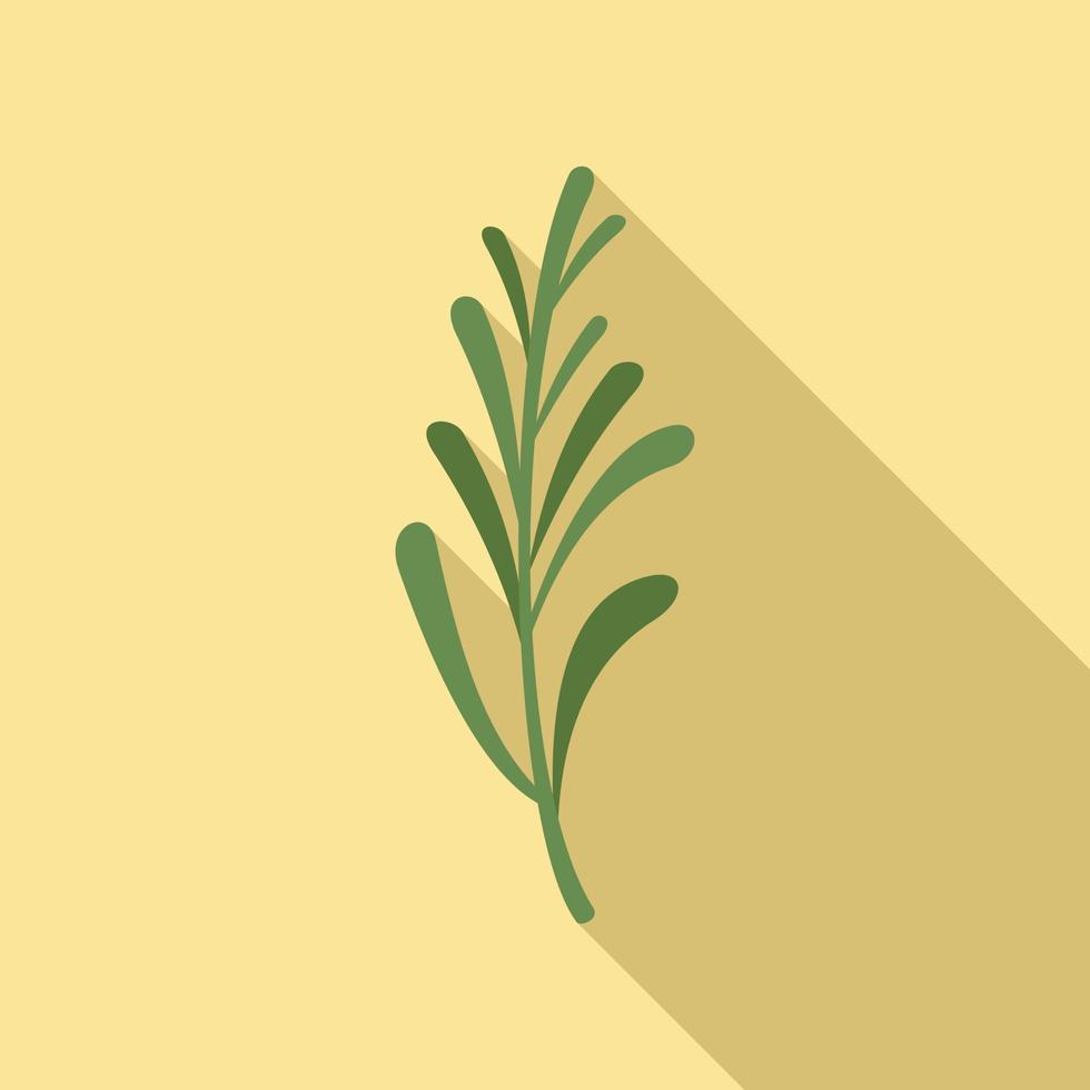 Rosemary icon flat vector. Herb plant vector