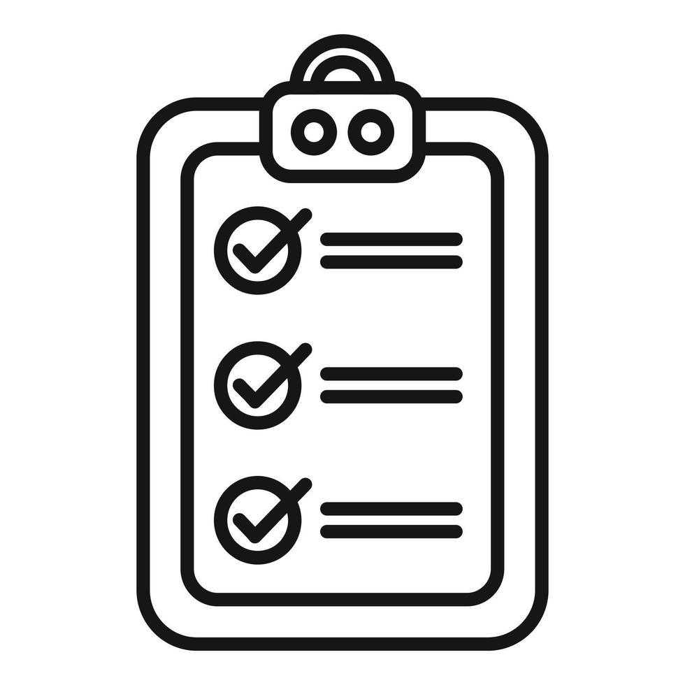 To do list icon outline vector. Work artwork vector