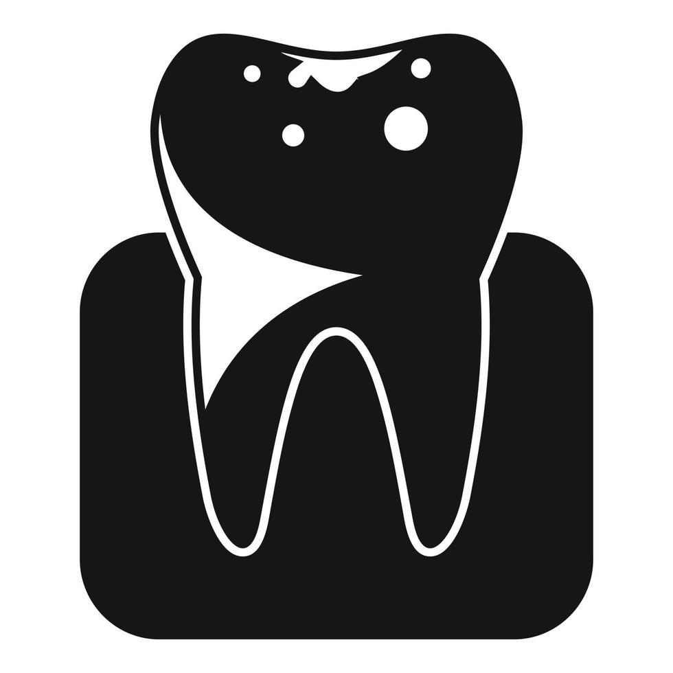 vector simple de icono de enfermedad dental. amígdala de la garganta