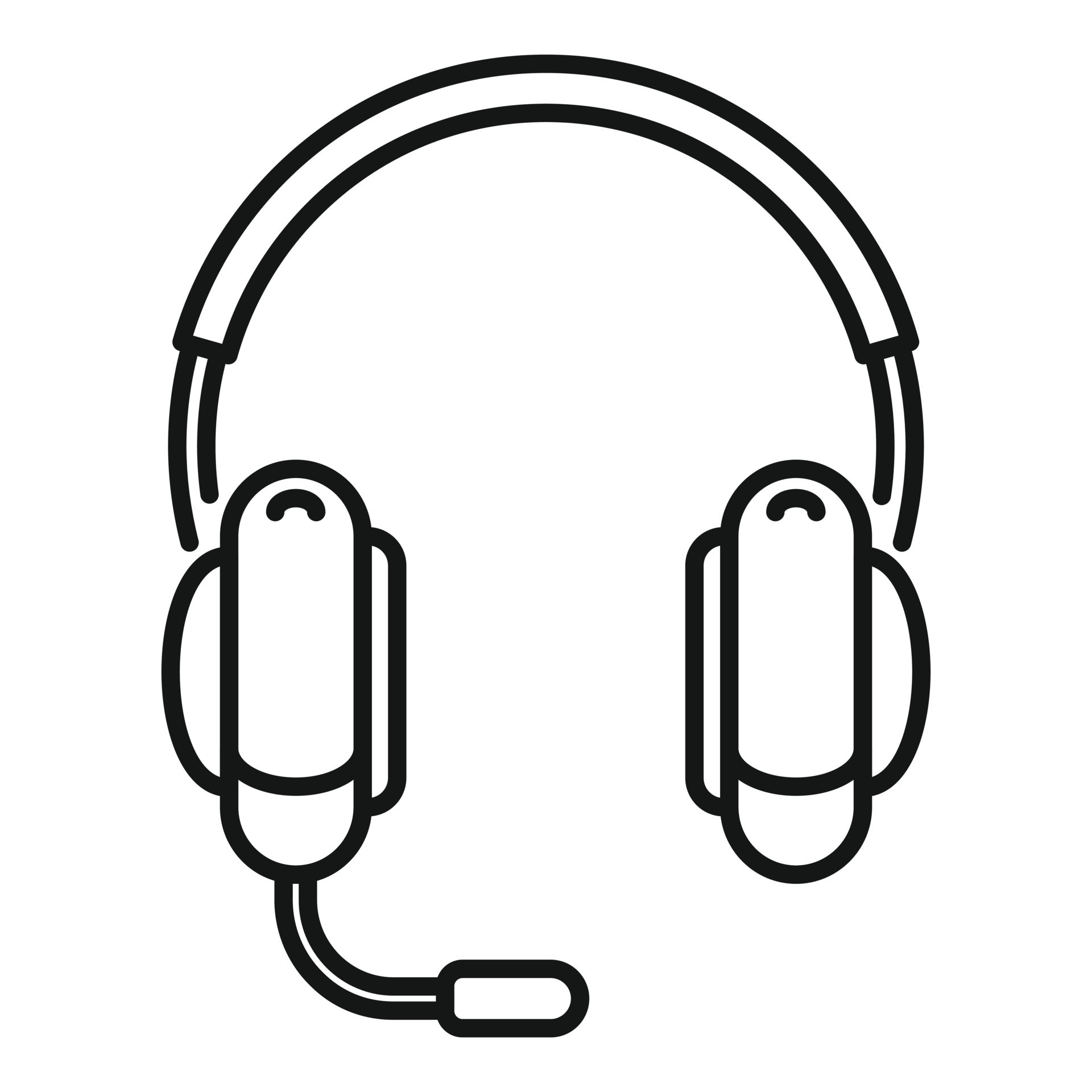 Dj headset icon outline vector. Customer headphone 15109681 Vector Art