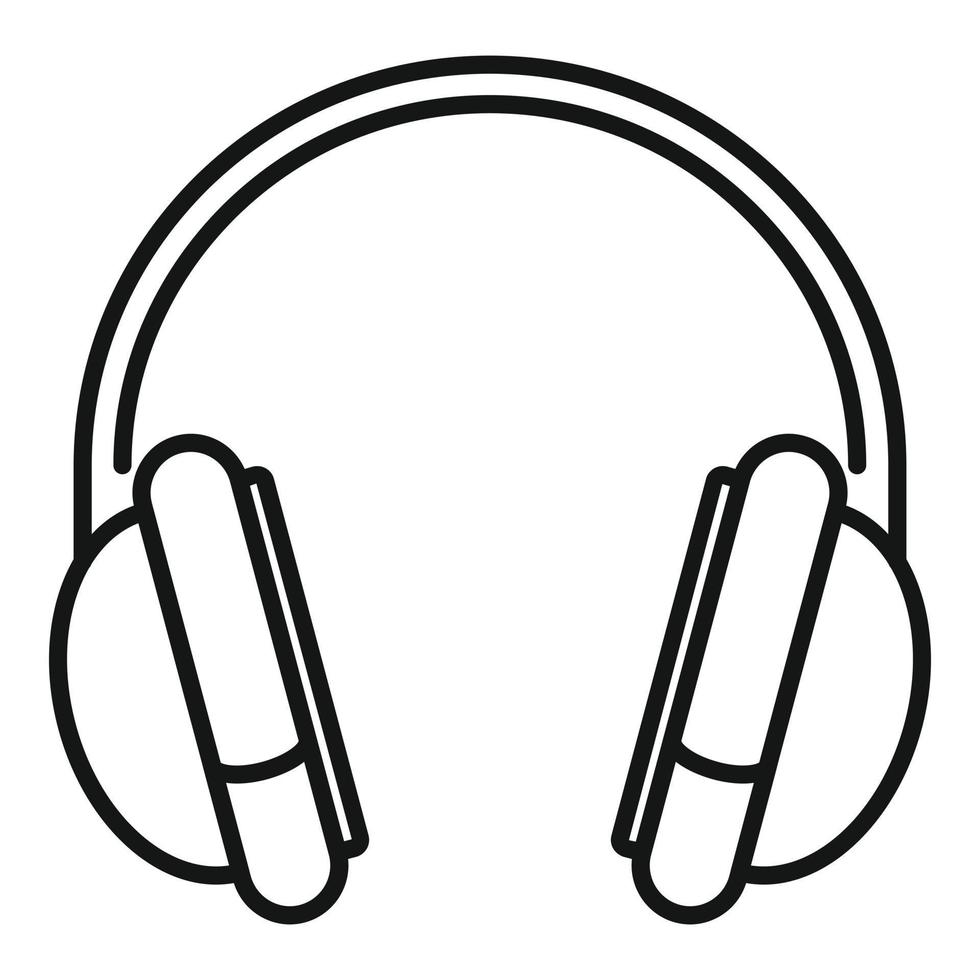 Gaming headset icon outline vector. Gamer headphone vector