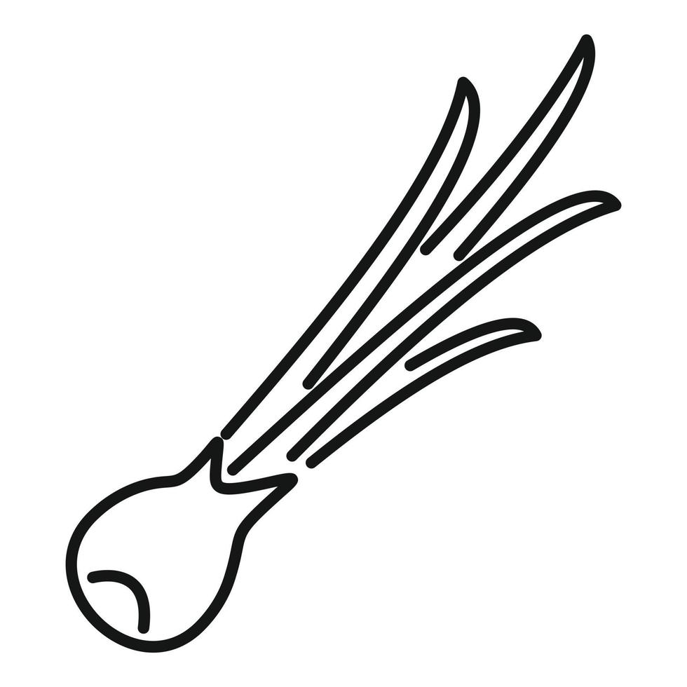 Chop chive icon outline vector. Chinese onion vector