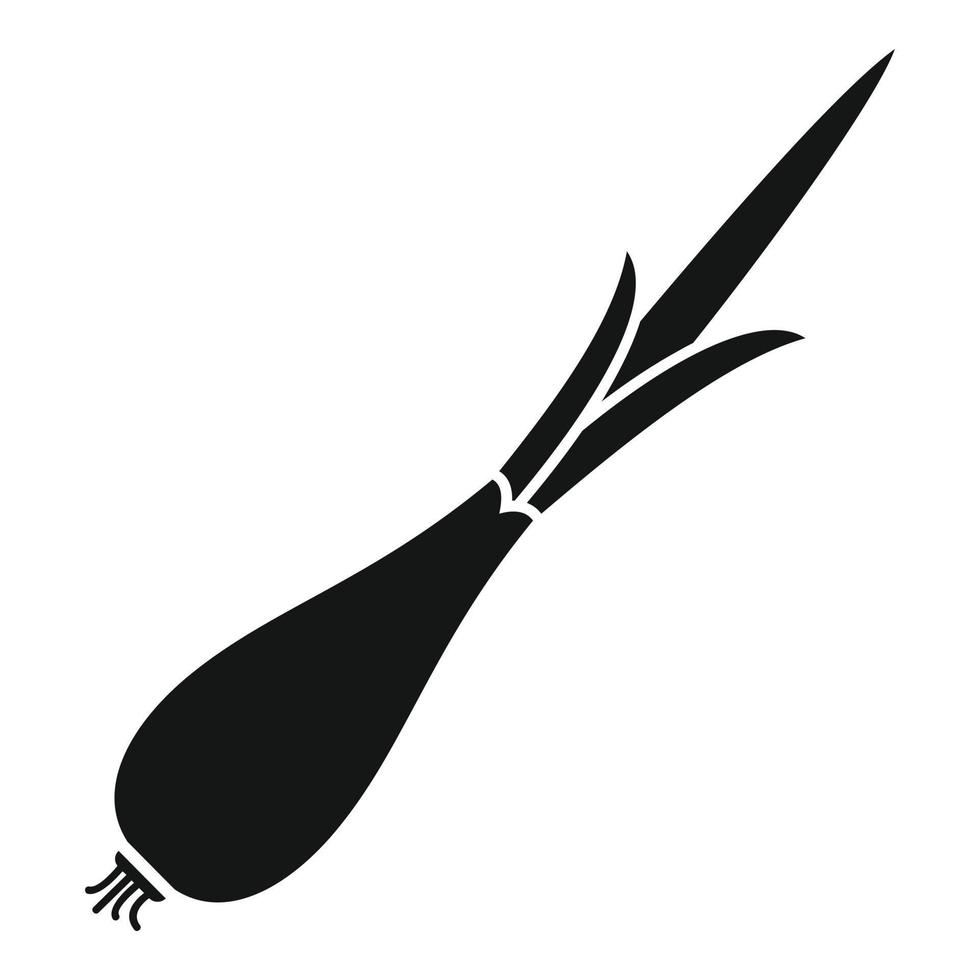 Leek chive icon simple vector. Fresh garlic vector