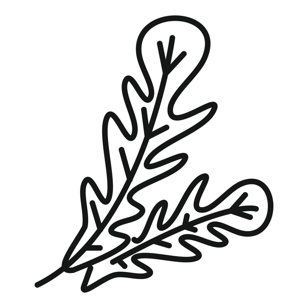 Ruccola food icon outline vector. Arugula leaf vector