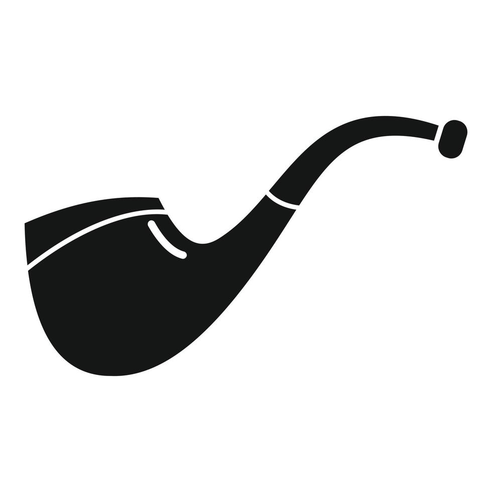 Wood smoking pipe icon simple vector. Old smoker vector