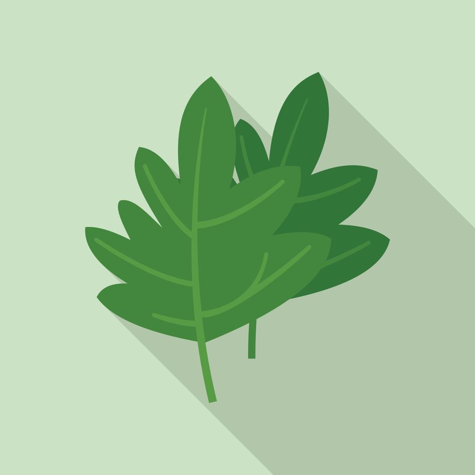 Parsley icon flat vector. Leaf herb vector