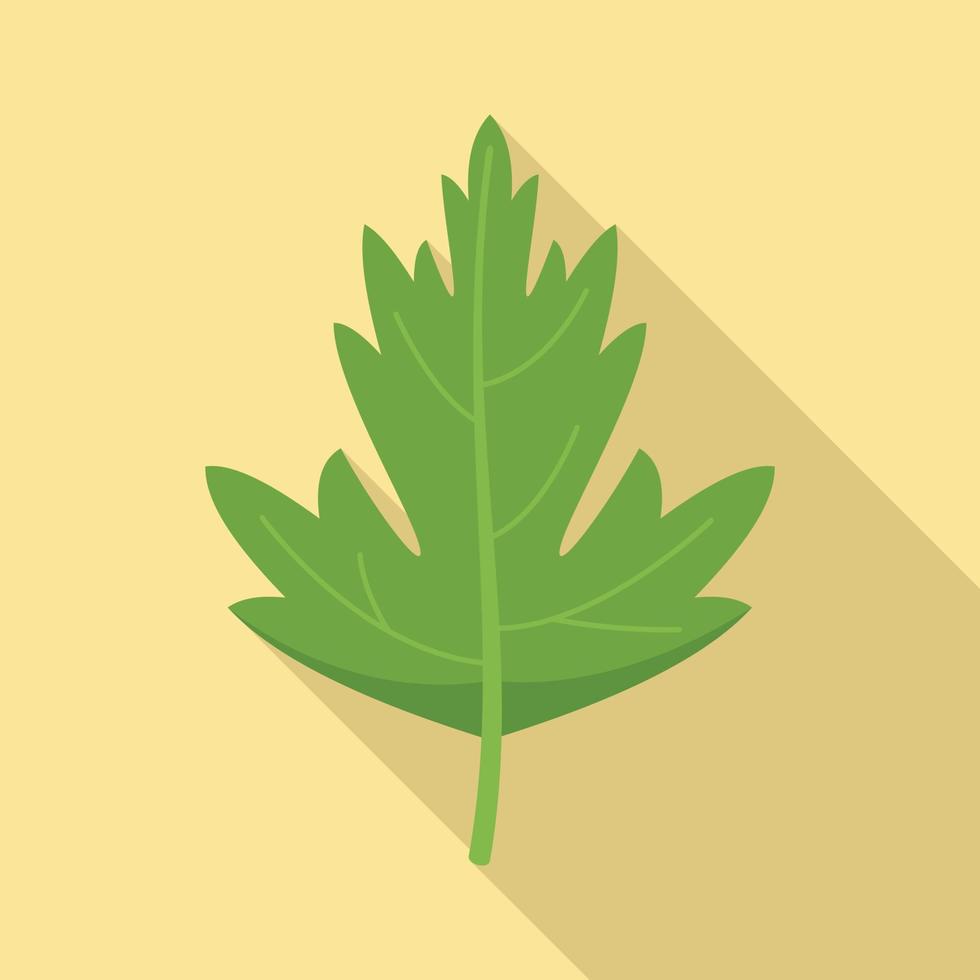 Parsley leaf icon flat vector. Herb plant vector