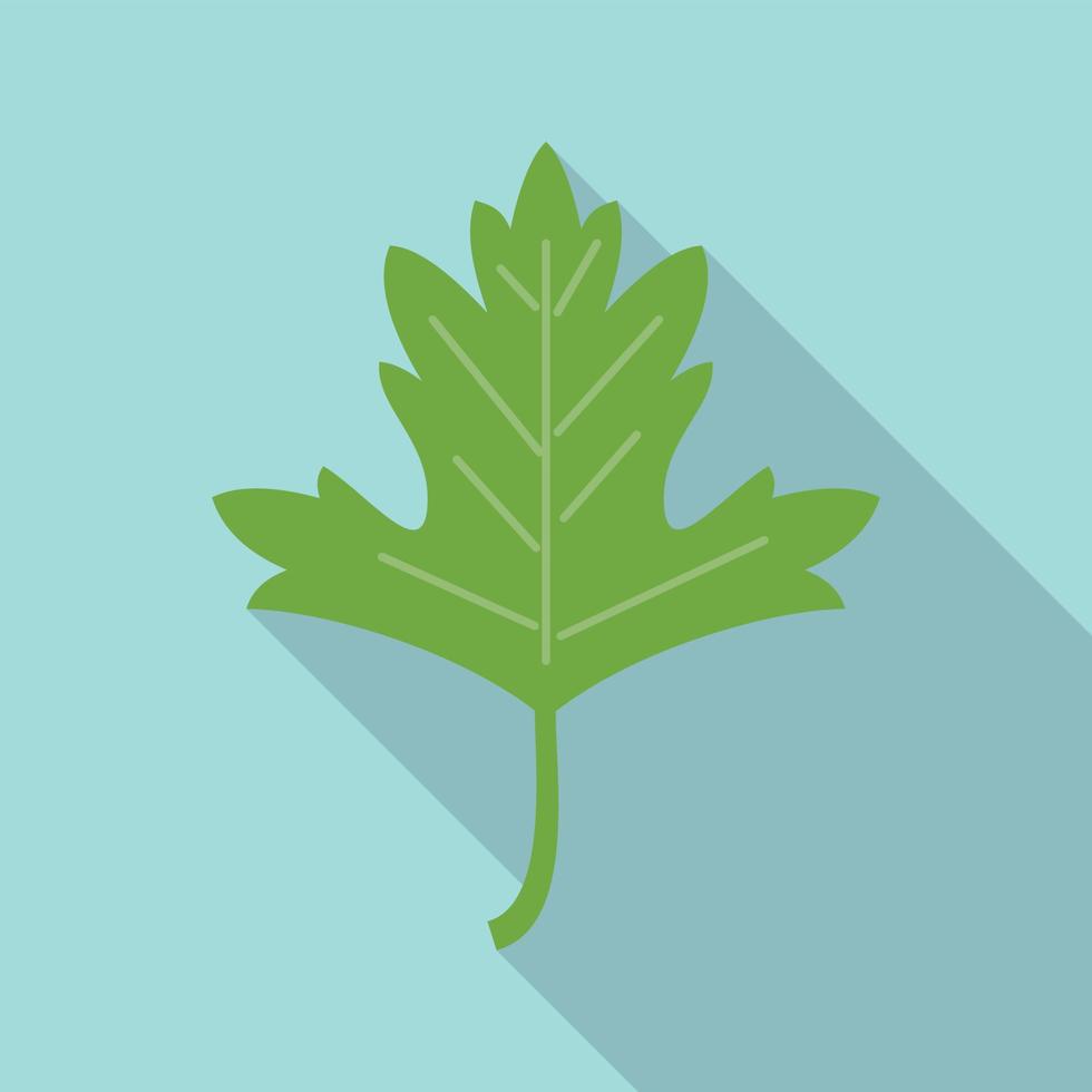 Aromatic parsley icon flat vector. Leaf herb vector