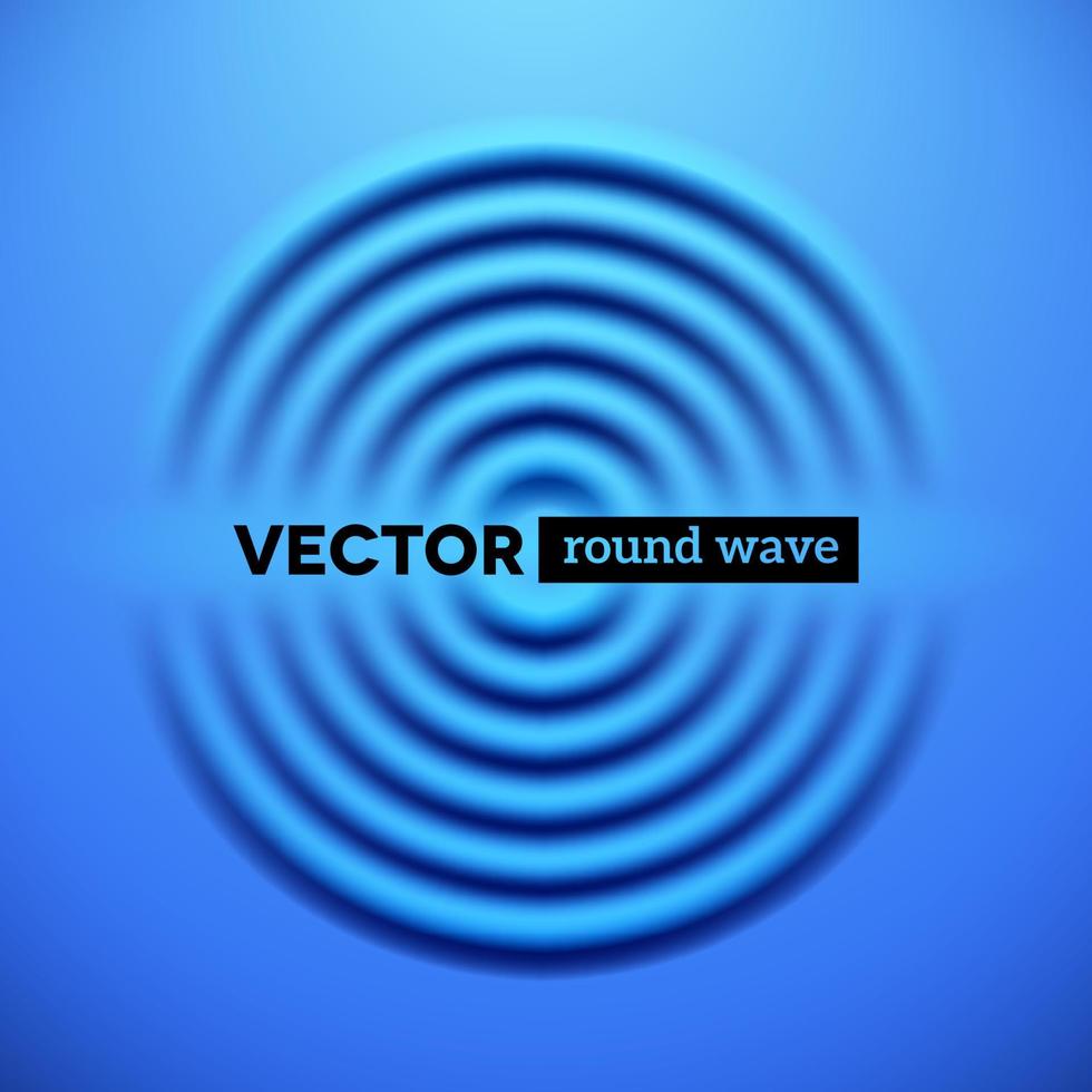 Fondo de vector abstracto con ondas onduladas azules