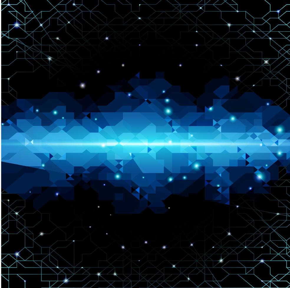 Abstract background with technology cloud, flares and connections vector