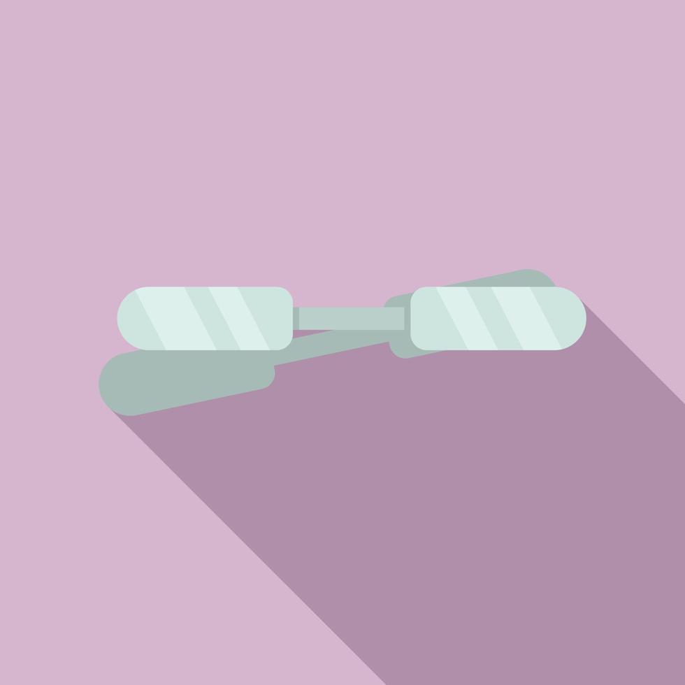 Tonsillitis sticks icon flat vector. Throat tonsil vector