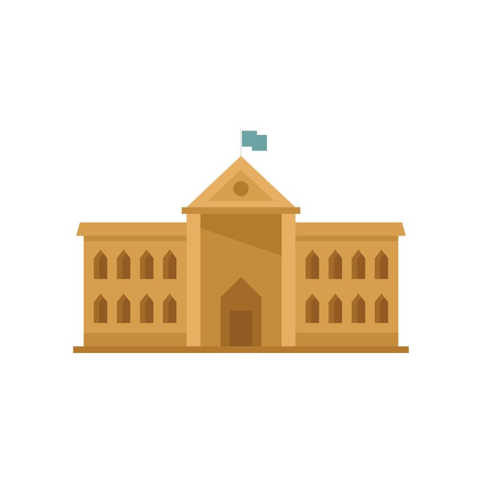 Parliament property icon flat isolated vector