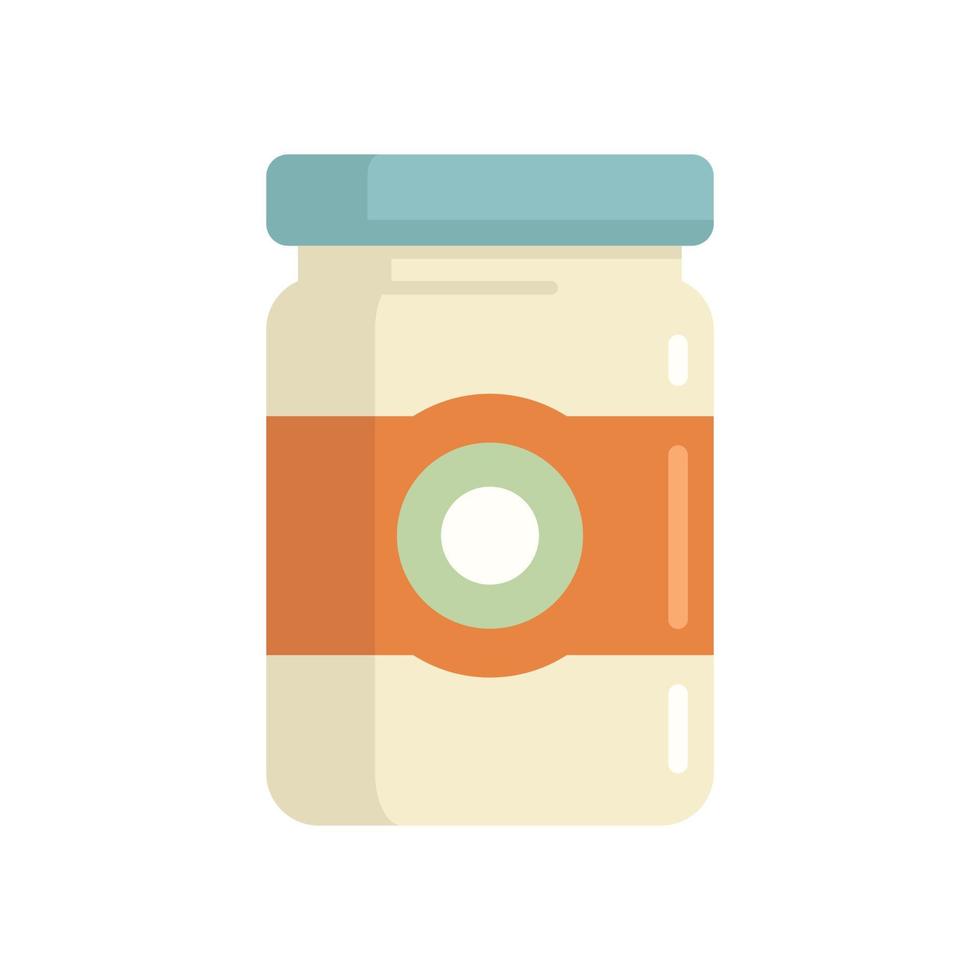 Molecular cuisine jar icon flat isolated vector