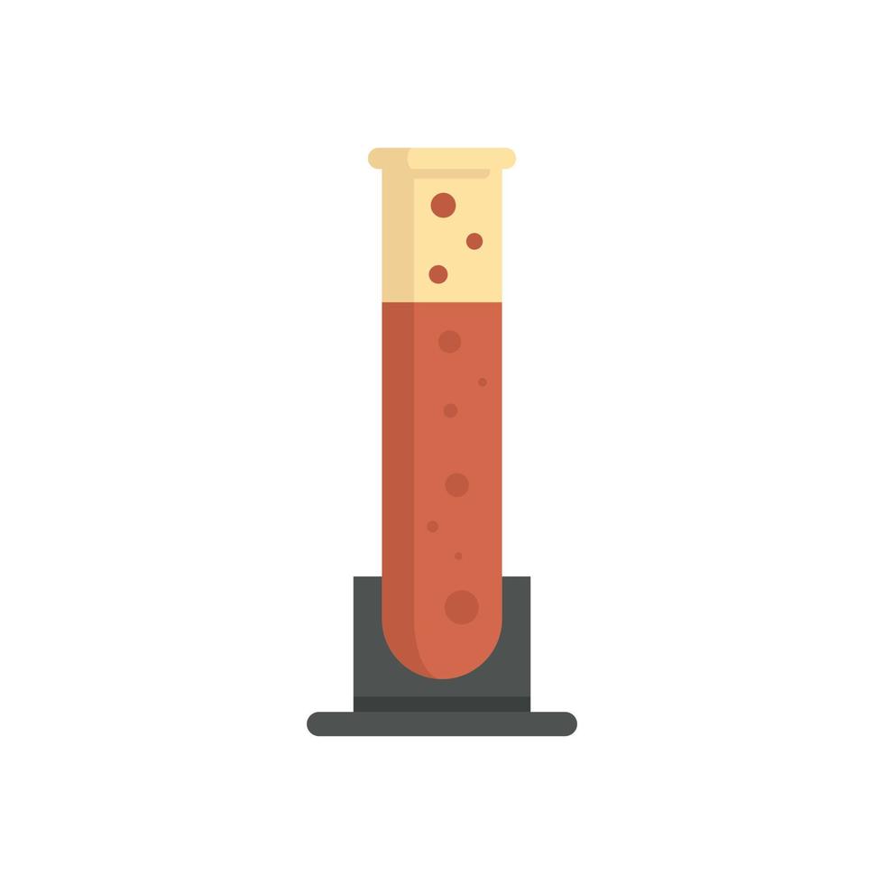 Molecular cuisine test tube icon flat isolated vector