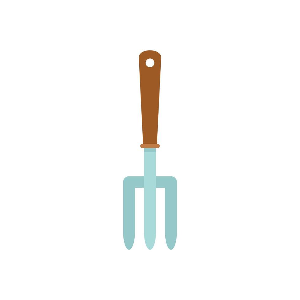 Fertilizer handle fork icon flat isolated vector