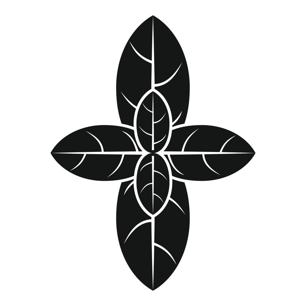 Basil herb icon simple vector. Spice leaf vector