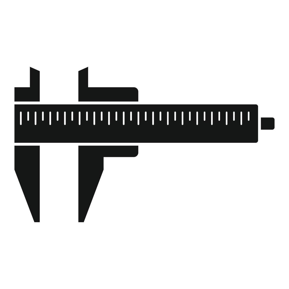 Caliper instrument icon simple vector. Micrometer tool vector