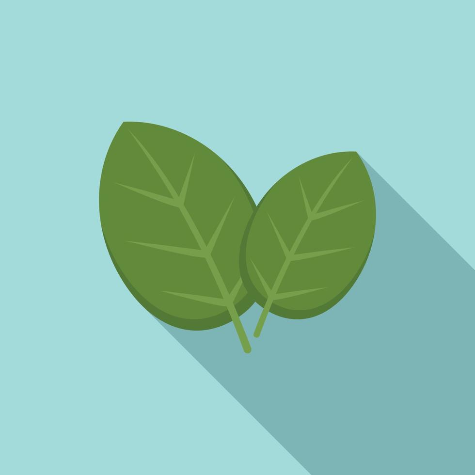 Basil icon flat vector. Herb leaf vector