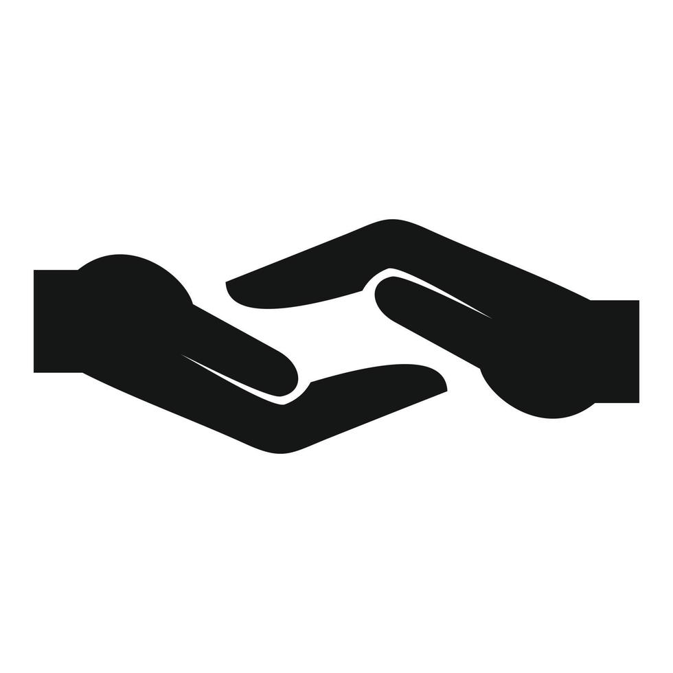 Trust help hand icon simple vector. Business deal vector