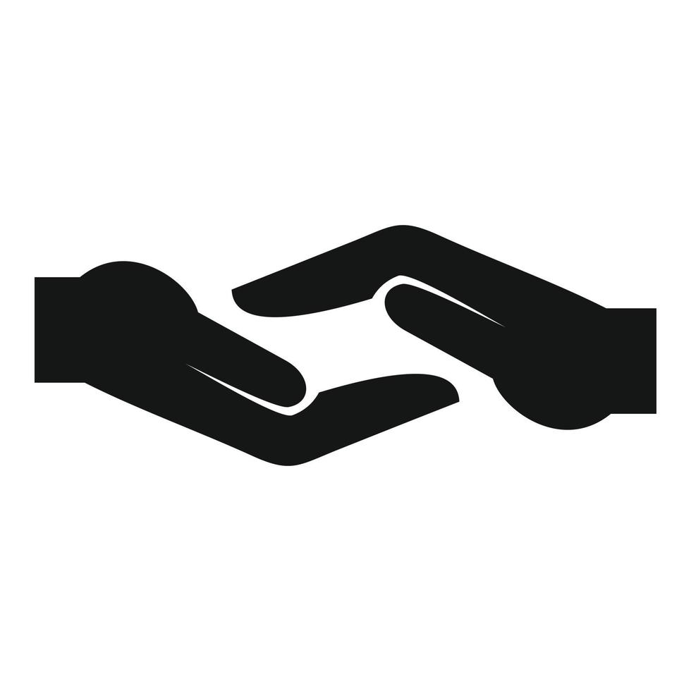 Trust help hand icon simple vector. Business deal vector