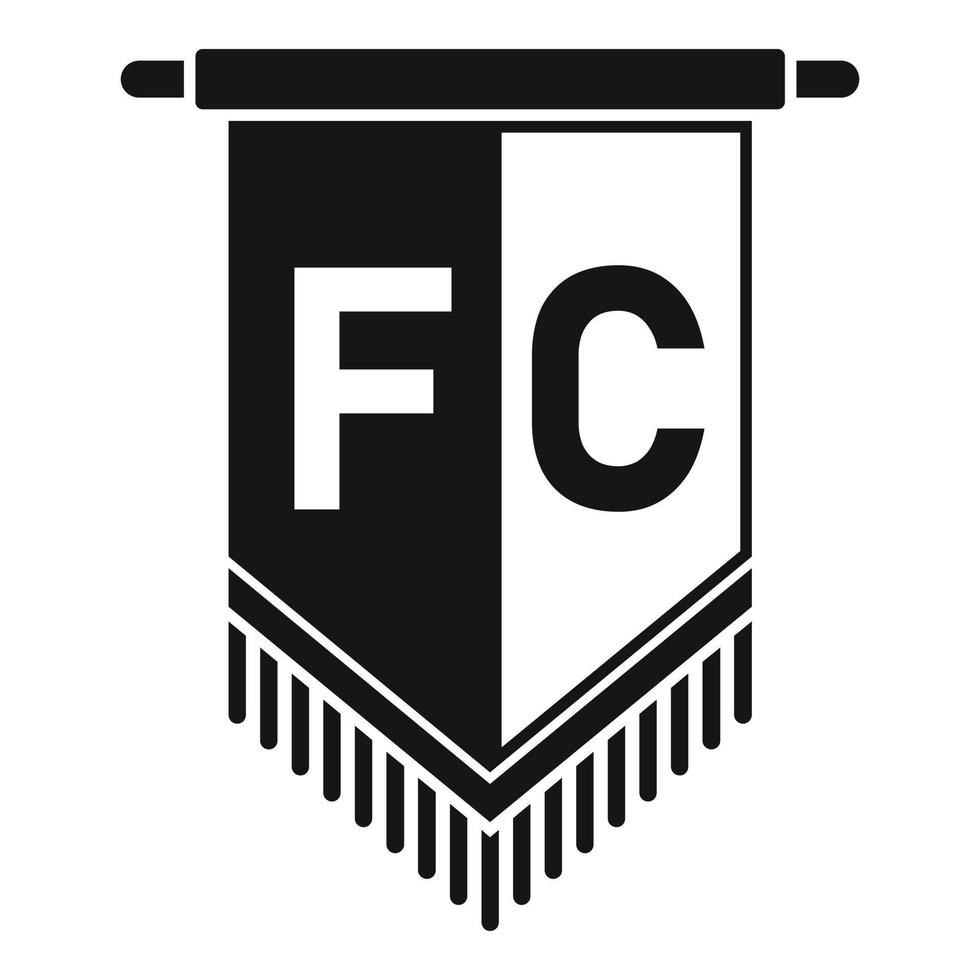 vector simple del icono del emblema del club de fútbol. insignia de fútbol