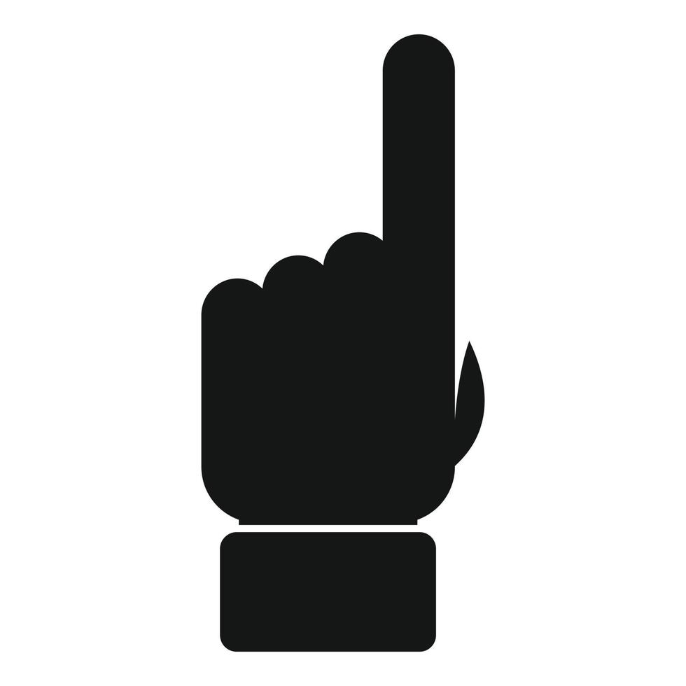 Referee finger sign icon simple vector. Penalty judge vector
