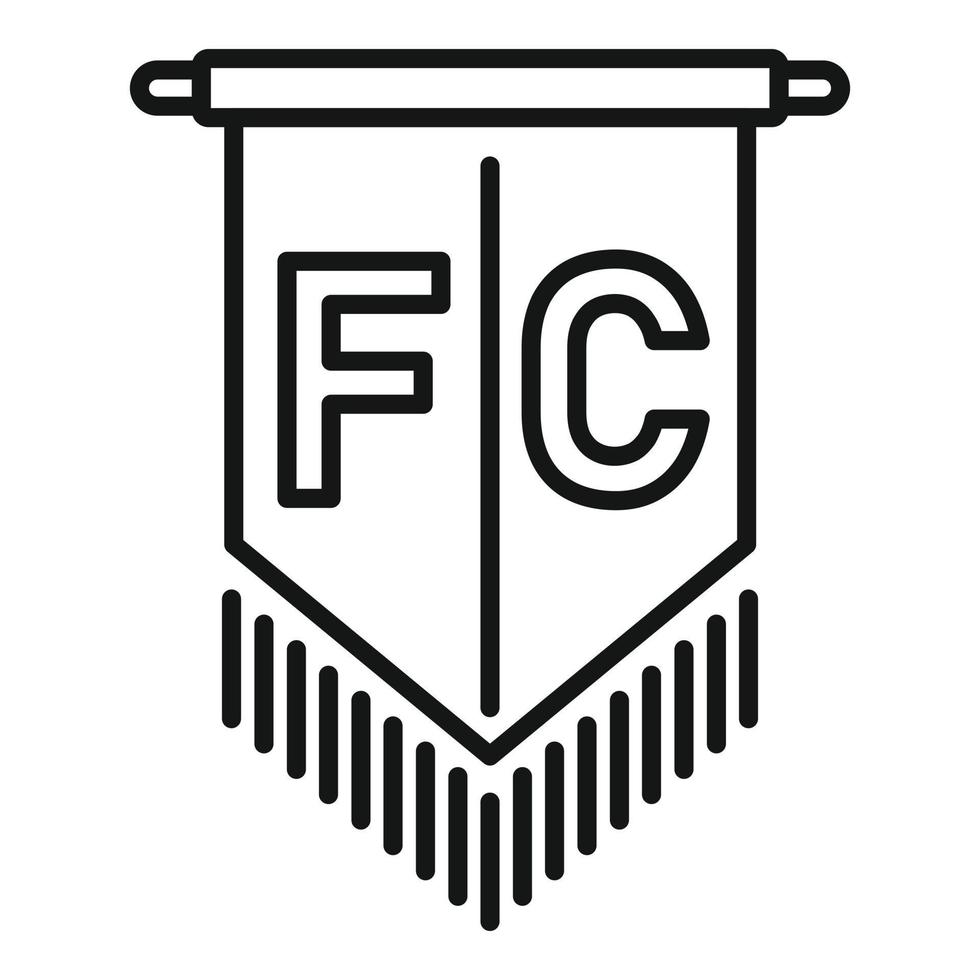 Football club emblem icon outline vector. Soccer badge vector