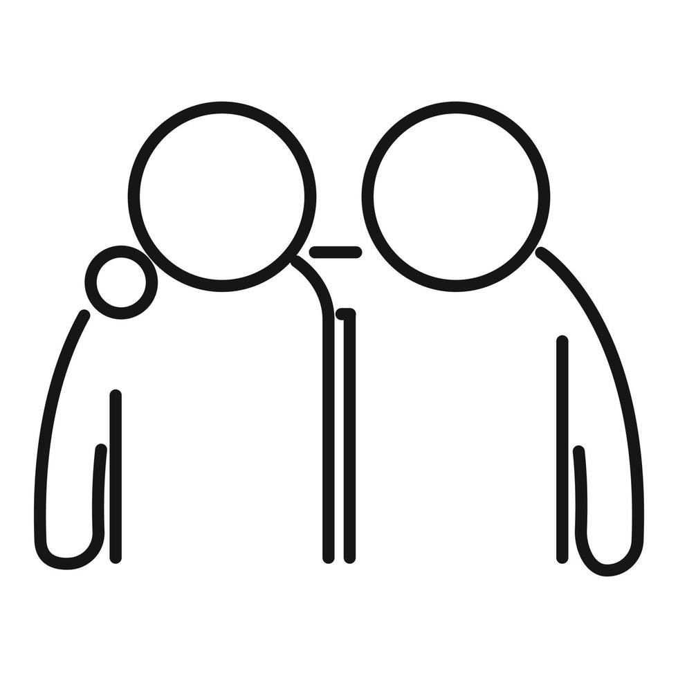 Trust buddy icon outline vector. Partnership business vector