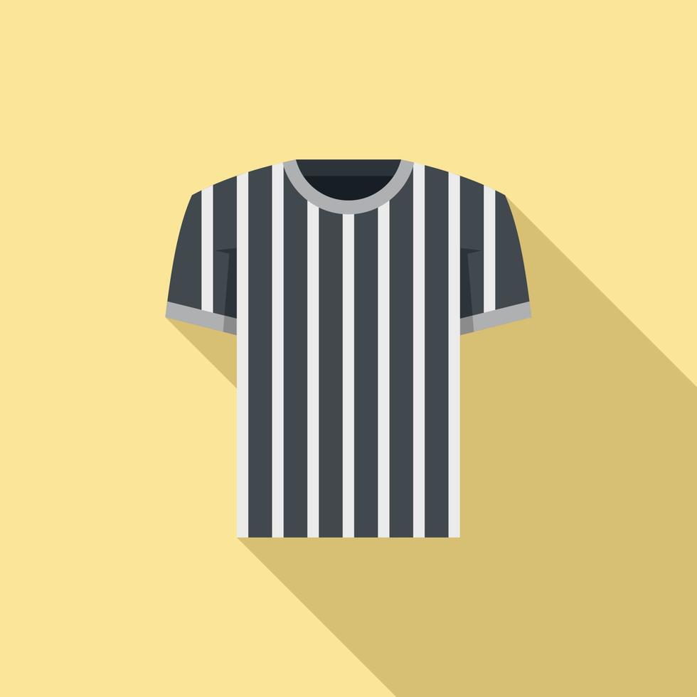 vector plano de icono de camiseta de árbitro. pena de juez