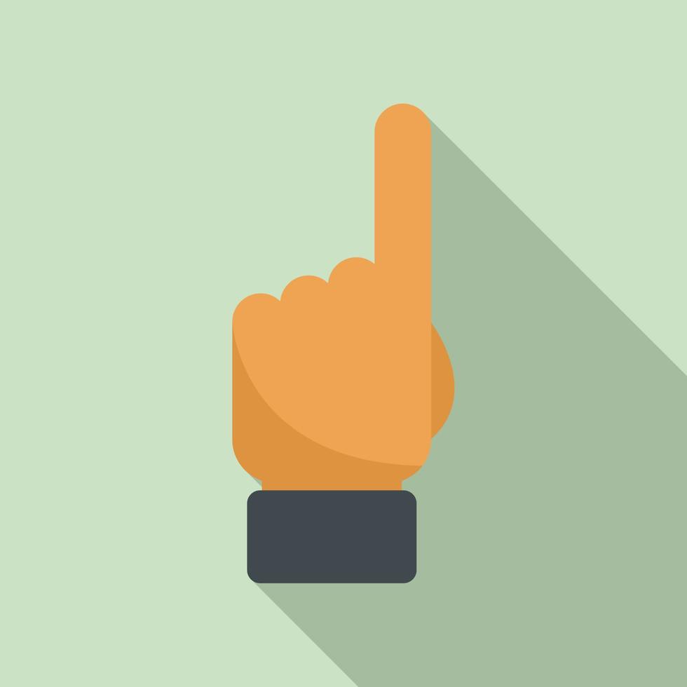 Referee finger sign icon flat vector. Penalty judge vector