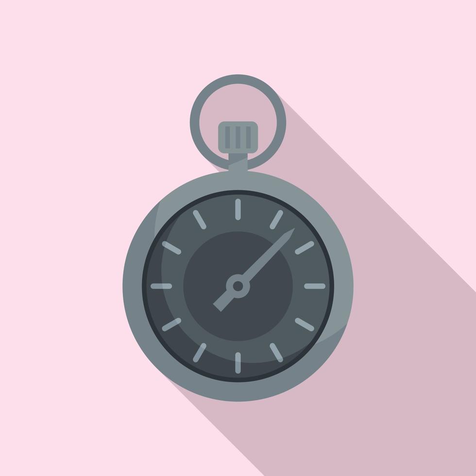 Sport stopwatch icon flat vector. Stop watch vector