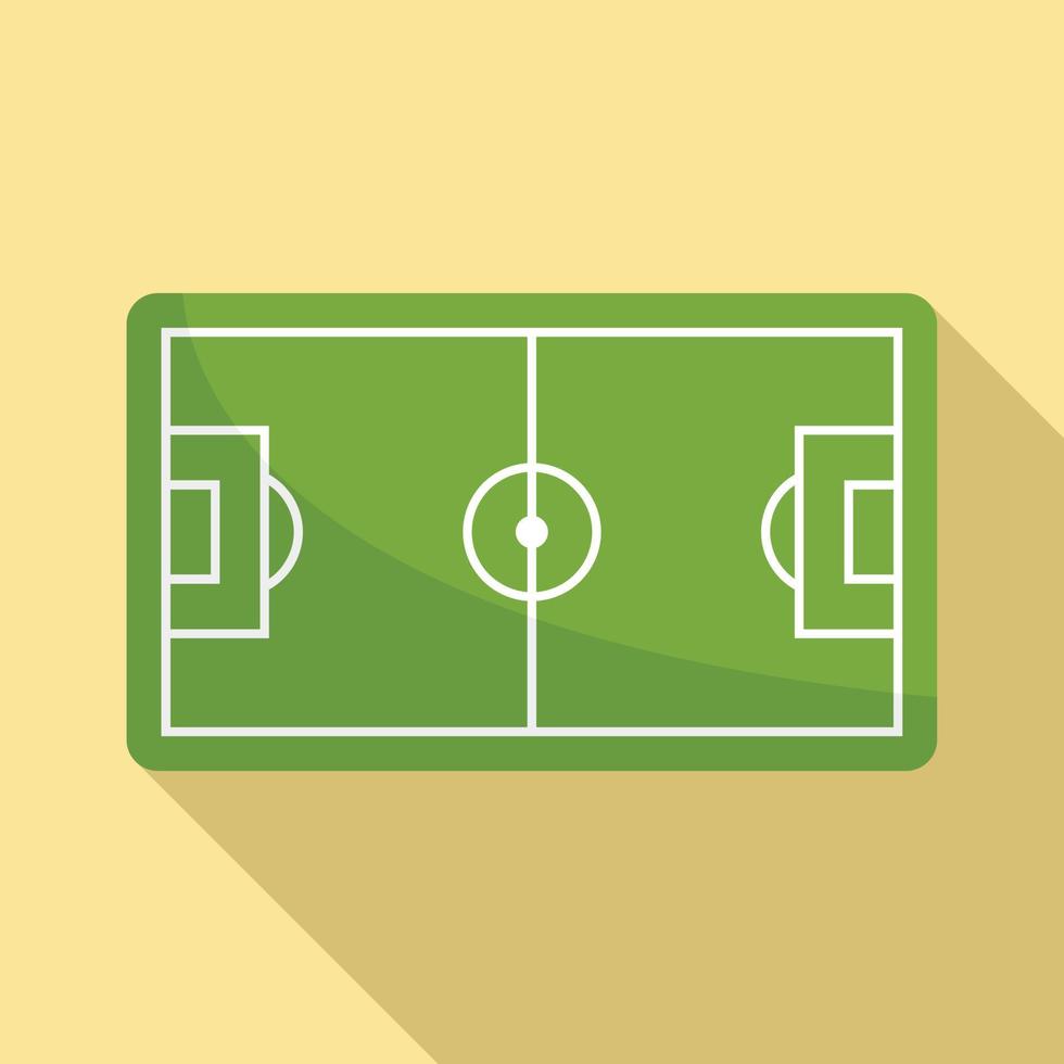 Football field icon flat vector. Soccer pitch vector