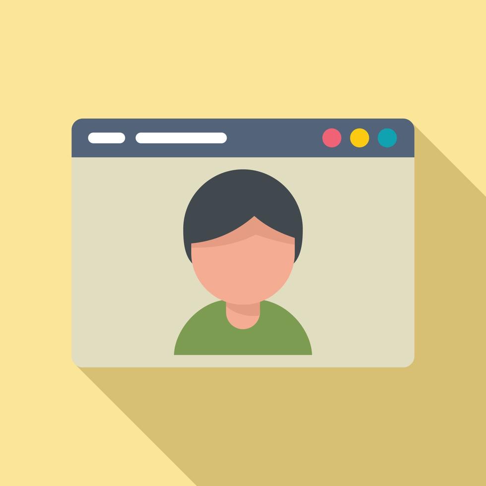 Video online icon flat vector. Live stream vector