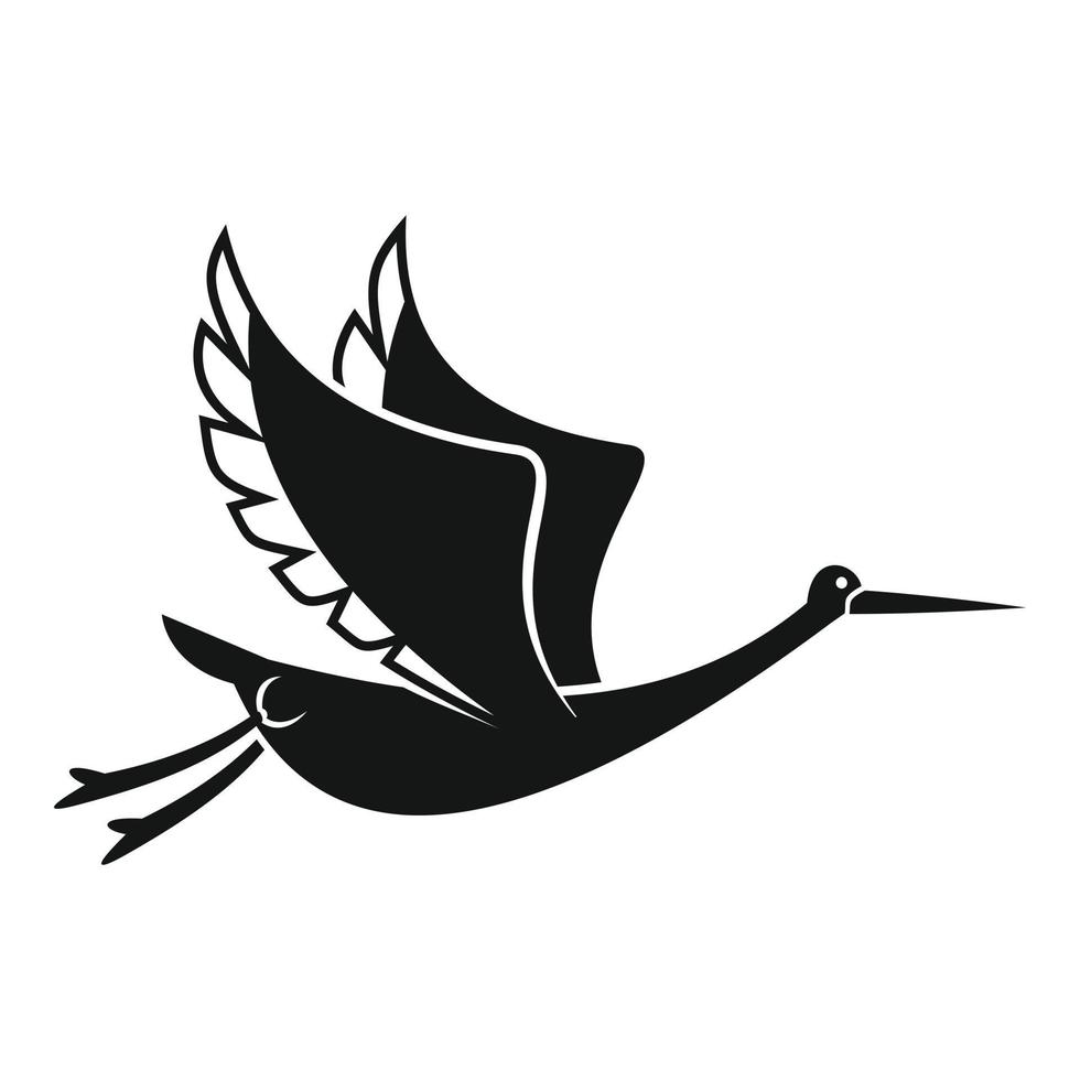 garza cigüeña icono vector simple. ave voladora