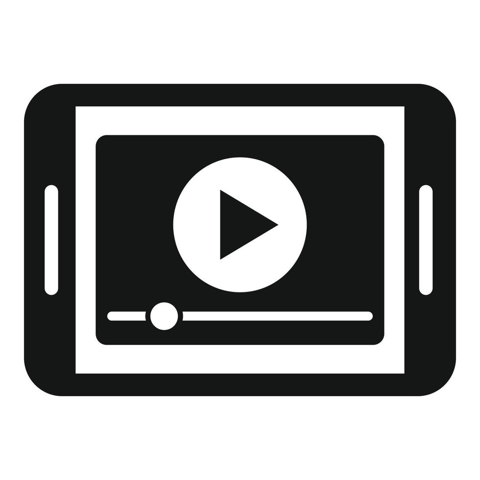 vector simple de icono de transmisión de vídeo. en vivo en línea