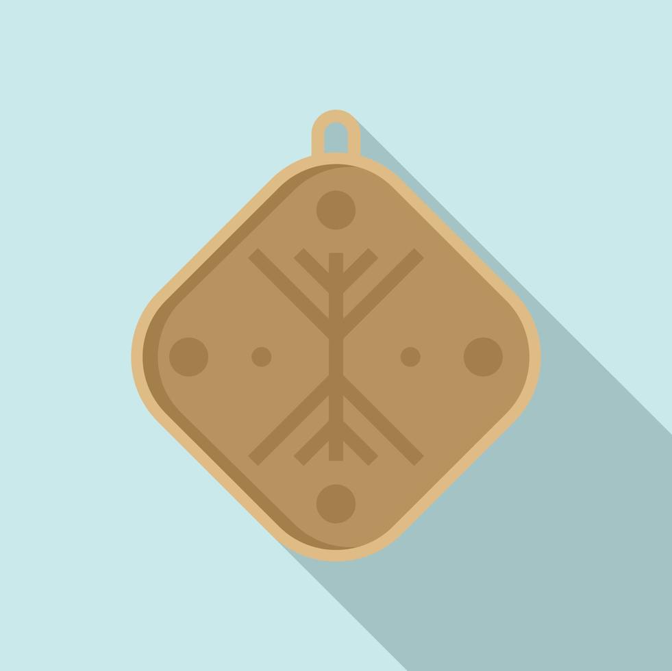 Nazar amulet icon flat vector. Hand amulet vector