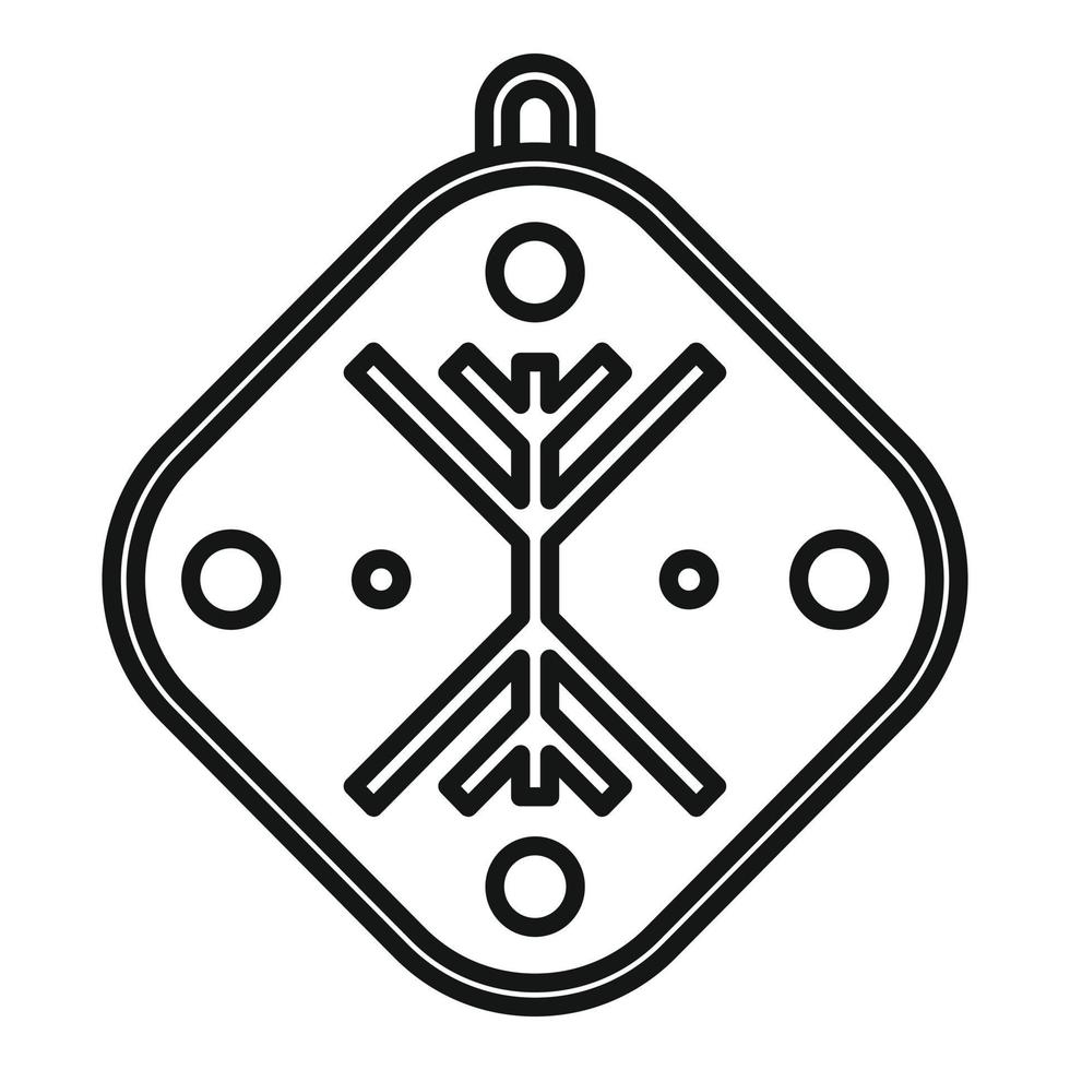 Nazar amulet icon outline vector. Hand amulet vector